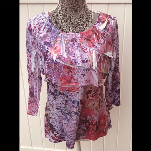 Coldwater Creek Floral Whirl Tee - Picture 7 of 13